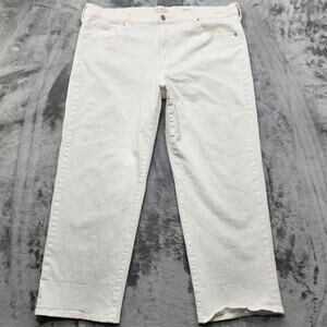 Jessica Simpson Jeans Womens 20W White Boyfriend Jean High Rise Stretch Denim